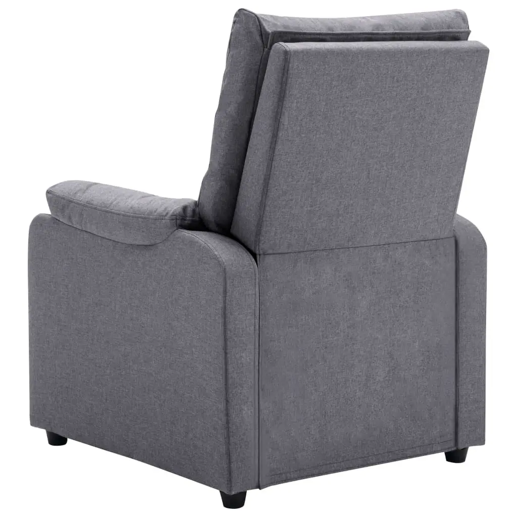 vidaXL TV Recliner Light Grey Fabric