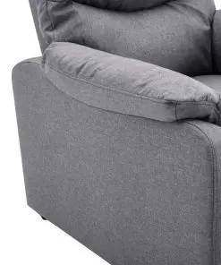 vidaXL TV Recliner Light Grey Fabric