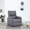 vidaXL TV Recliner Light Grey Fabric