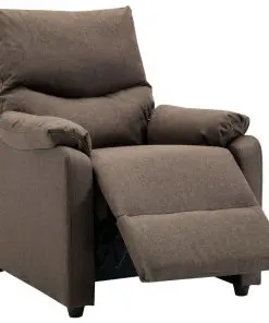 vidaXL TV Recliner Brown Fabric