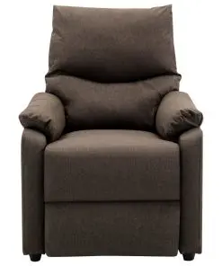 vidaXL TV Recliner Brown Fabric