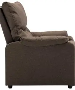 vidaXL TV Recliner Brown Fabric