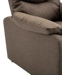 vidaXL TV Recliner Brown Fabric