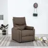 vidaXL TV Recliner Brown Fabric