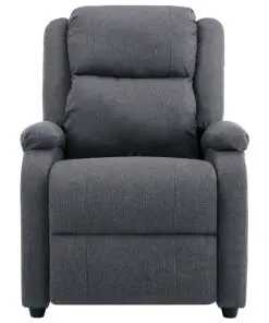 vidaXL TV Recliner Chair Dark Grey Fabric