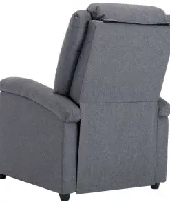 vidaXL TV Recliner Chair Dark Grey Fabric