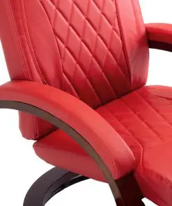 vidaXL TV Recliner Red Faux Leather
