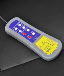 vidaXL TV Massage Chair with Footstool Black Faux Leather