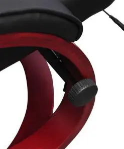 vidaXL TV Massage Chair with Footstool Black Faux Leather