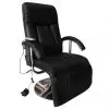vidaXL TV Massage Chair Black Faux Leather