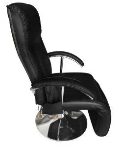 vidaXL TV Massage Chair Black Faux Leather