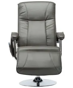 vidaXL Massage Chair Cream Grey Faux Leather