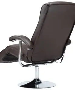 vidaXL Massage Chair Cream Brown Faux Leather