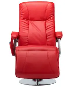 vidaXL Massage Chair Red Faux Leather