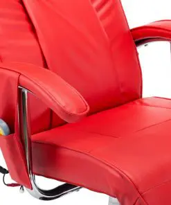 vidaXL Massage Chair Red Faux Leather
