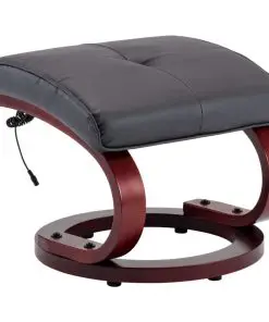 vidaXL Massage Recliner with Footstool Grey Faux Leather
