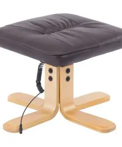 vidaXL TV Massage Recliner with Footstool Brown Faux Leather