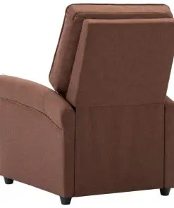 vidaXL Massage Recliner Brown Fabric