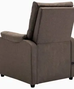 vidaXL TV Massage Recliner Brown Fabric