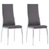vidaXL Dining Chairs 2 pcs Grey Faux Leather vidaXL Dining Chairs 2 pcs Grey Faux Leather