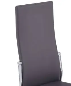 vidaXL Dining Chairs 2 pcs Grey Faux Leather