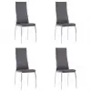 vidaXL Dining Chairs 4 pcs Grey Faux Leather