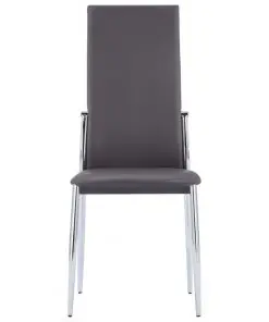 vidaXL Dining Chairs 4 pcs Grey Faux Leather