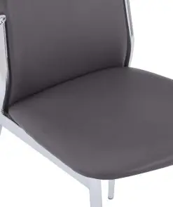 vidaXL Dining Chairs 4 pcs Grey Faux Leather