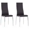vidaXL Dining Chairs 2 pcs Brown Faux Leather