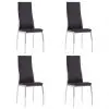 vidaXL Dining Chairs 4 pcs Brown Faux Leather