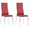 vidaXL Dining Chairs 2 pcs Red Faux Leather