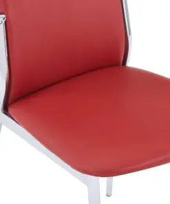 vidaXL Dining Chairs 2 pcs Red Faux Leather