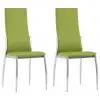 vidaXL Dining Chairs 2 pcs Green Faux Leather