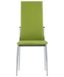 vidaXL Dining Chairs 2 pcs Green Faux Leather