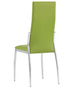 vidaXL Dining Chairs 2 pcs Green Faux Leather