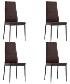 vidaXL Five Piece Dining Set Brown
