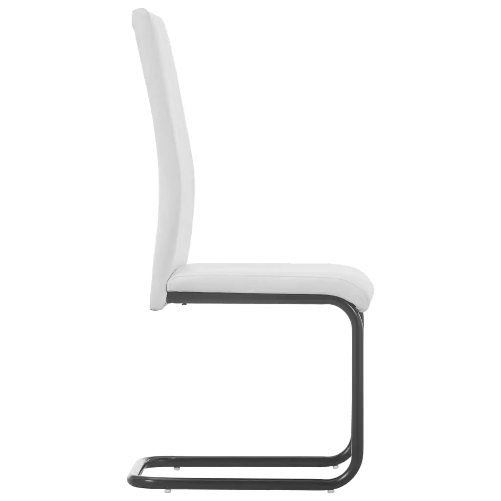 vidaXL Dining Chairs 4 pcs White Faux Leather