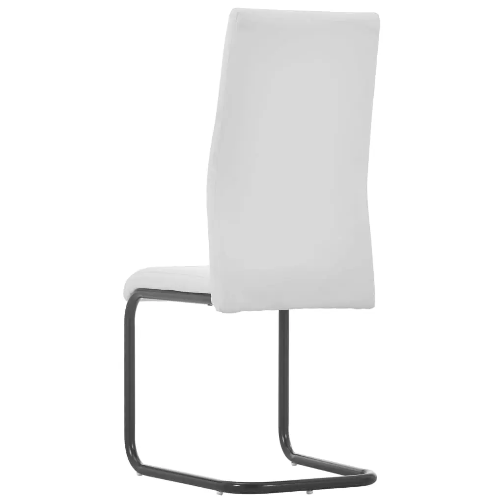 vidaXL Dining Chairs 4 pcs White Faux Leather