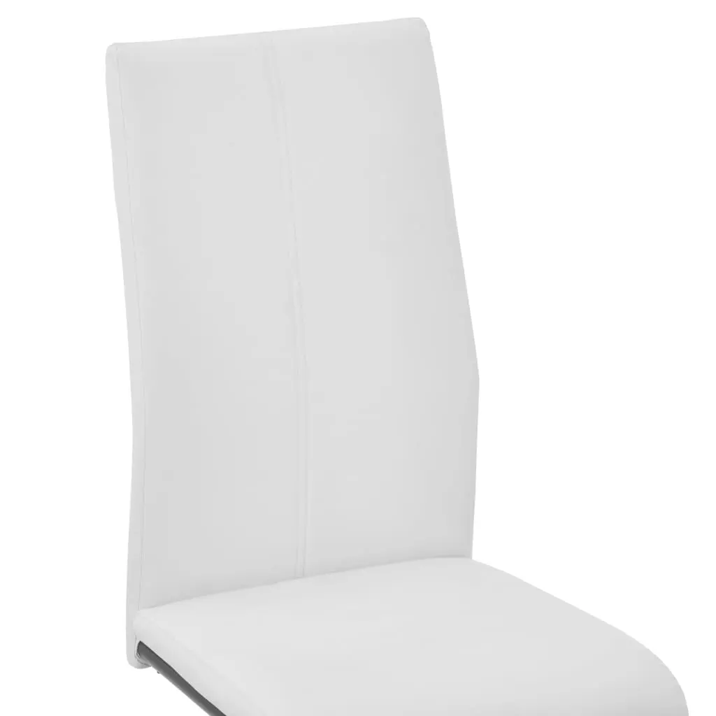 vidaXL Dining Chairs 4 pcs White Faux Leather