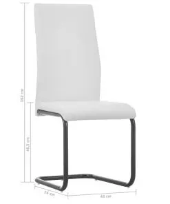 vidaXL Dining Chairs 4 pcs White Faux Leather