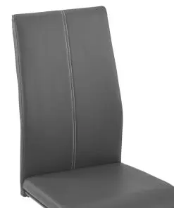 vidaXL Dining Chairs 2 pcs Grey Faux Leather