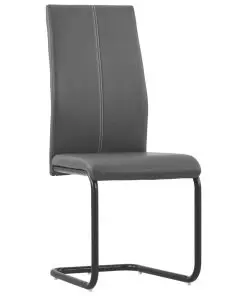 vidaXL Dining Chairs 4 pcs Grey Faux Leather