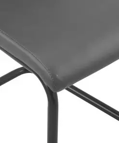 vidaXL Dining Chairs 4 pcs Grey Faux Leather