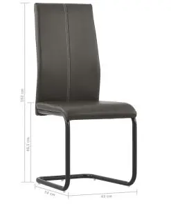 vidaXL Dining Chairs 2 pcs Brown Faux Leather