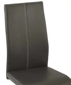 vidaXL Dining Chairs 4 pcs Brown Faux Leather