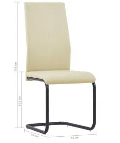 vidaXL Dining Chairs 2 pcs Cappuccino Faux Leather