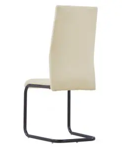 vidaXL Dining Chairs 4 pcs Cappuccino Faux Leather