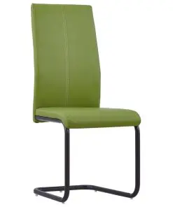 vidaXL Dining Chairs 2 pcs Green Faux Leather
