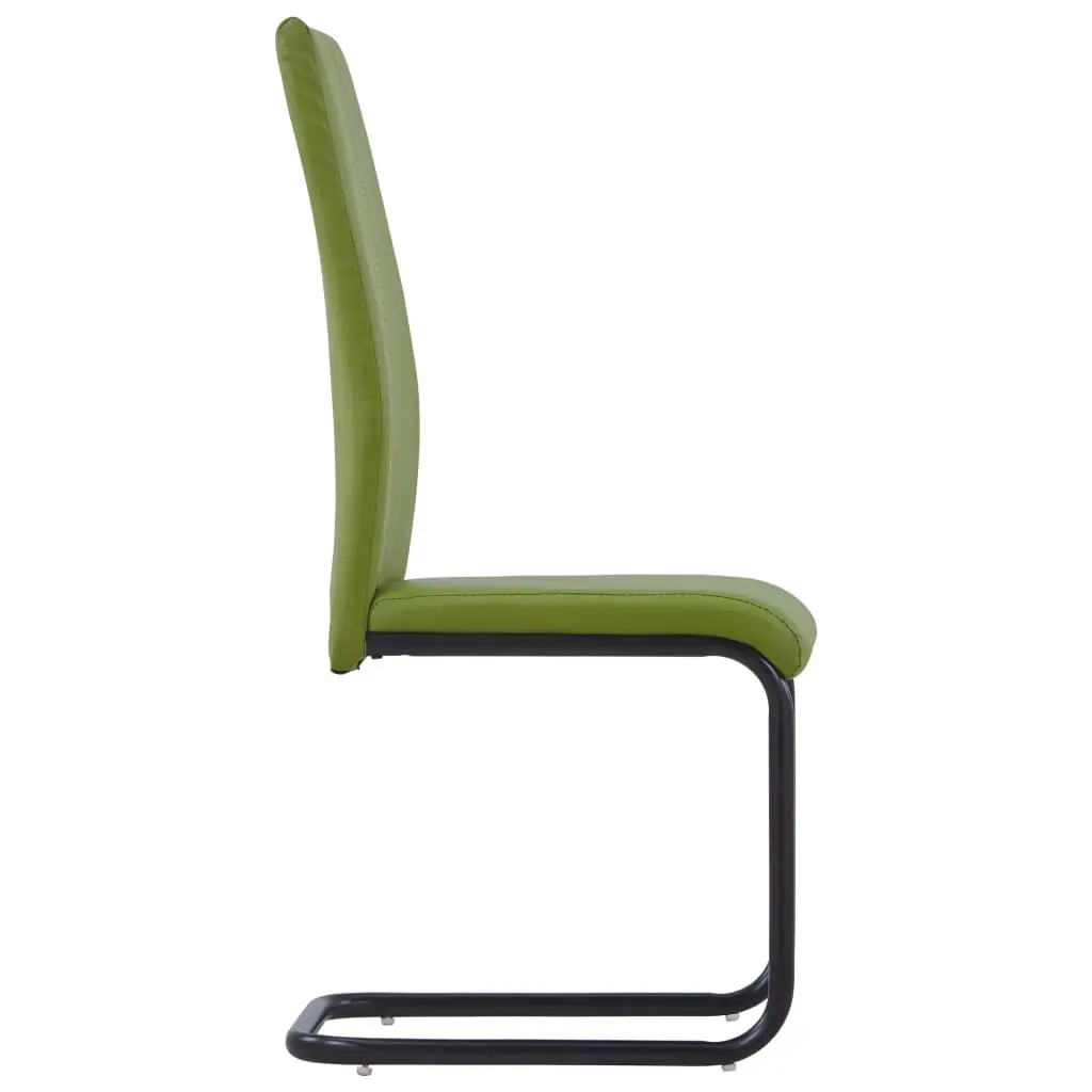 vidaXL Dining Chairs 2 pcs Green Faux Leather