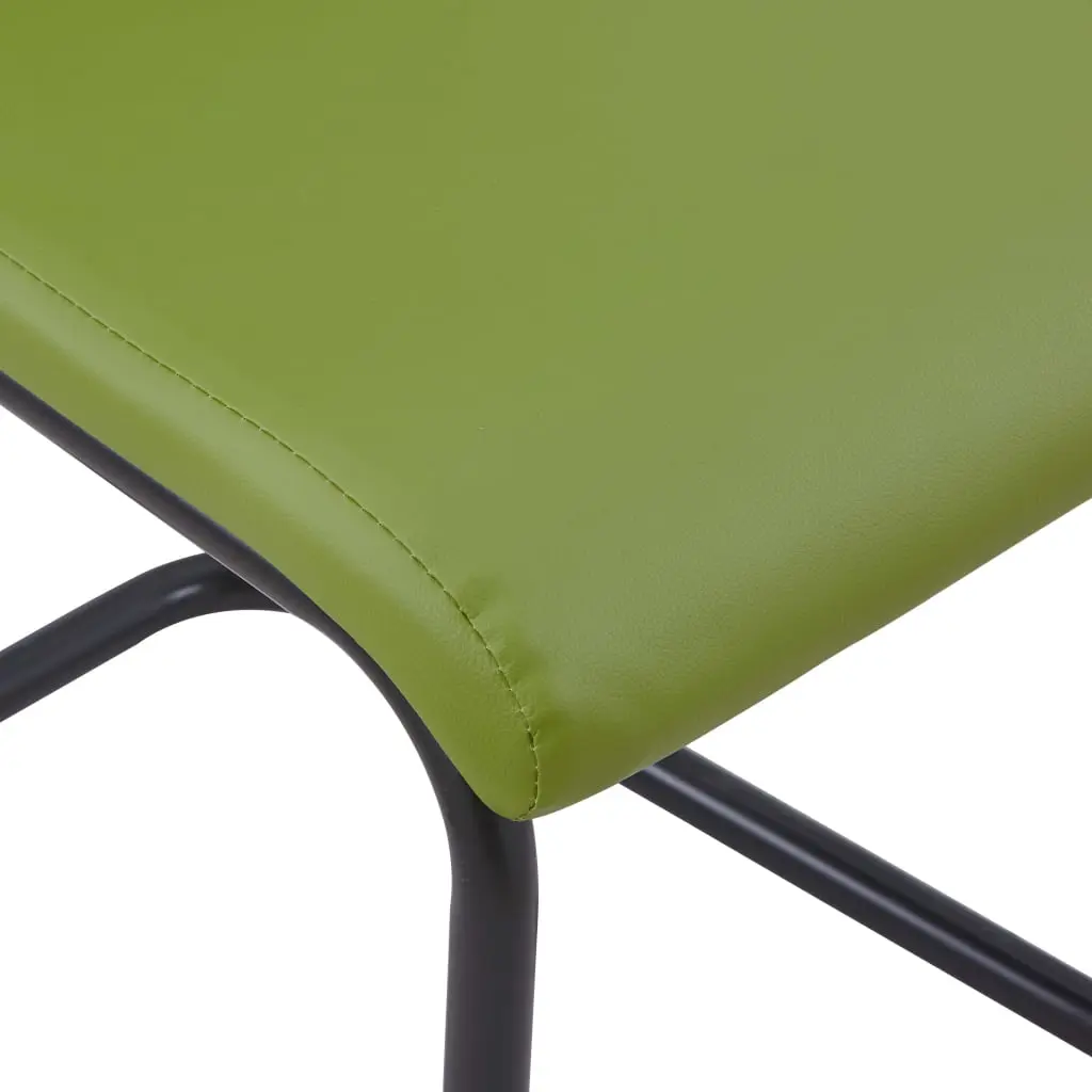 vidaXL Dining Chairs 2 pcs Green Faux Leather